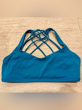 Lululemon Teal Strappy Sports Bra Sz 6